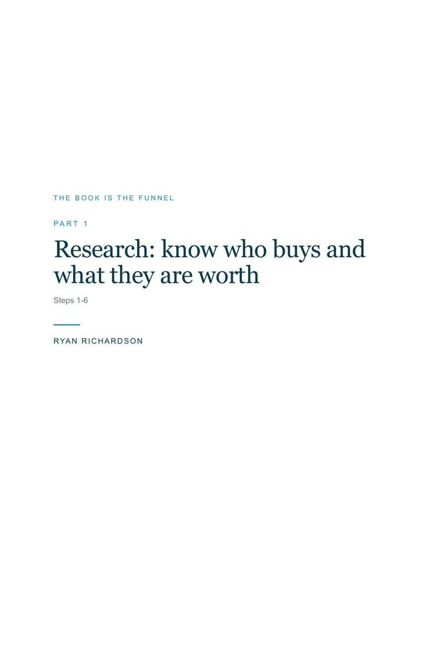 Cover of Part Research: know who buys and what they are worth