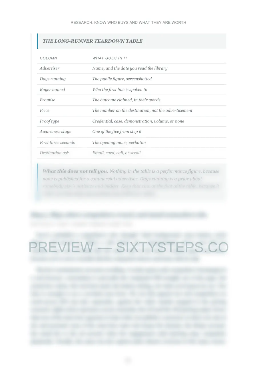 Preview page 3 from Research: know who buys and what they are worth