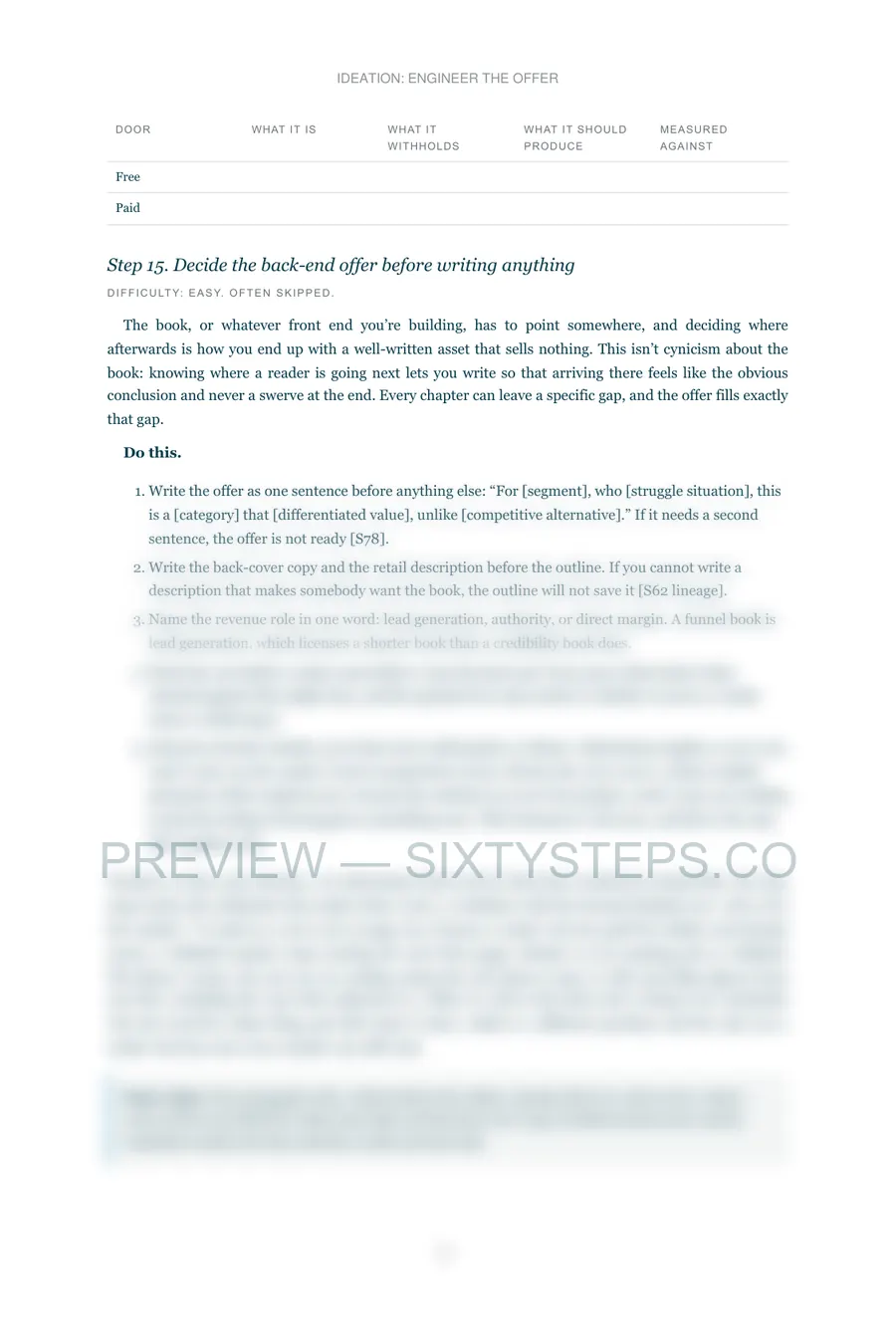 Preview page 4 from Ideation: engineer the offer