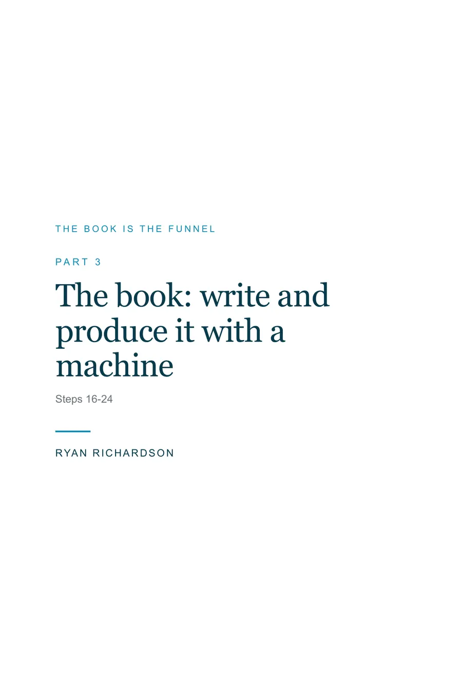 Cover of Part The book: write and produce it with a machine