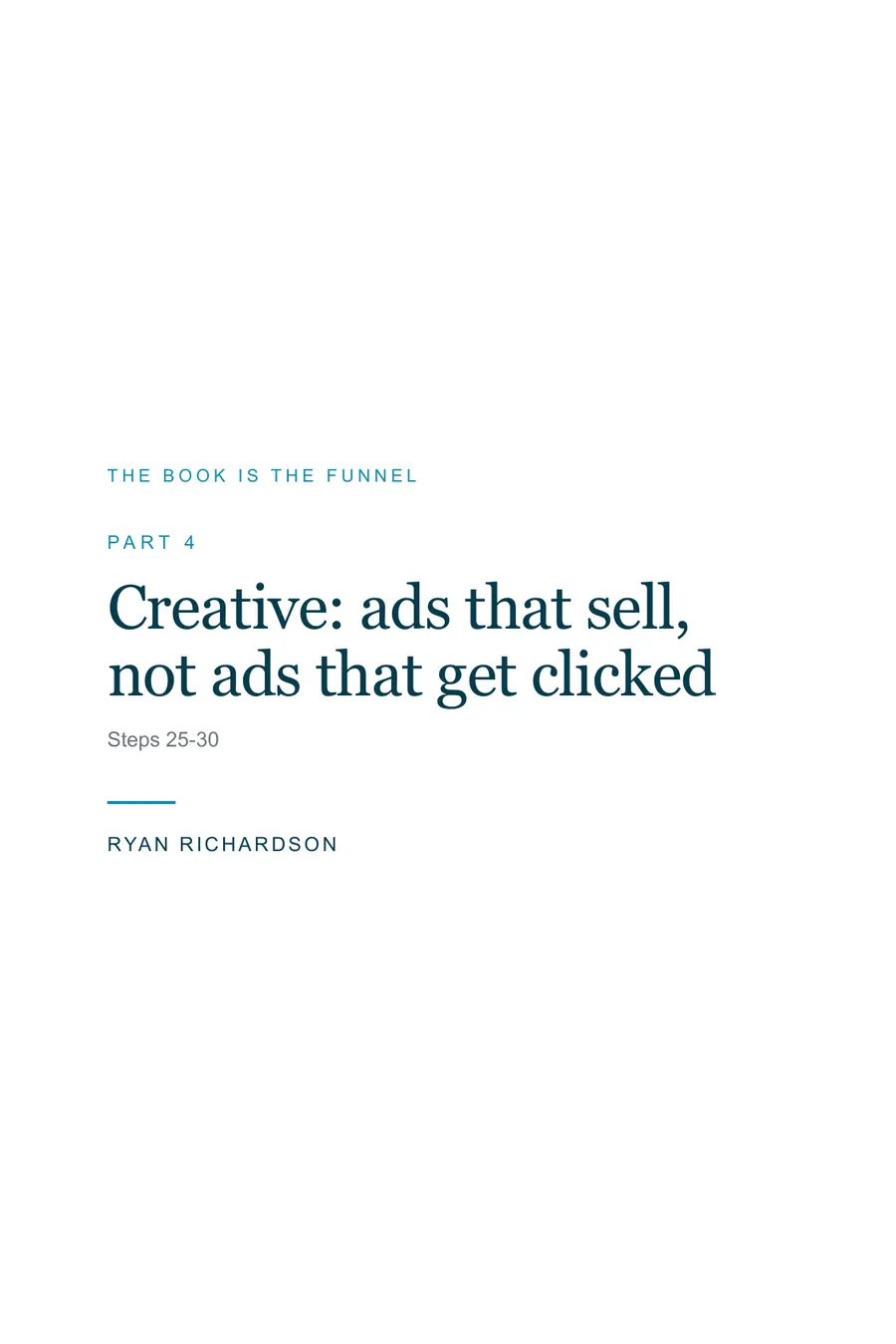 Cover of Part Creative: ads that sell, not ads that get clicked