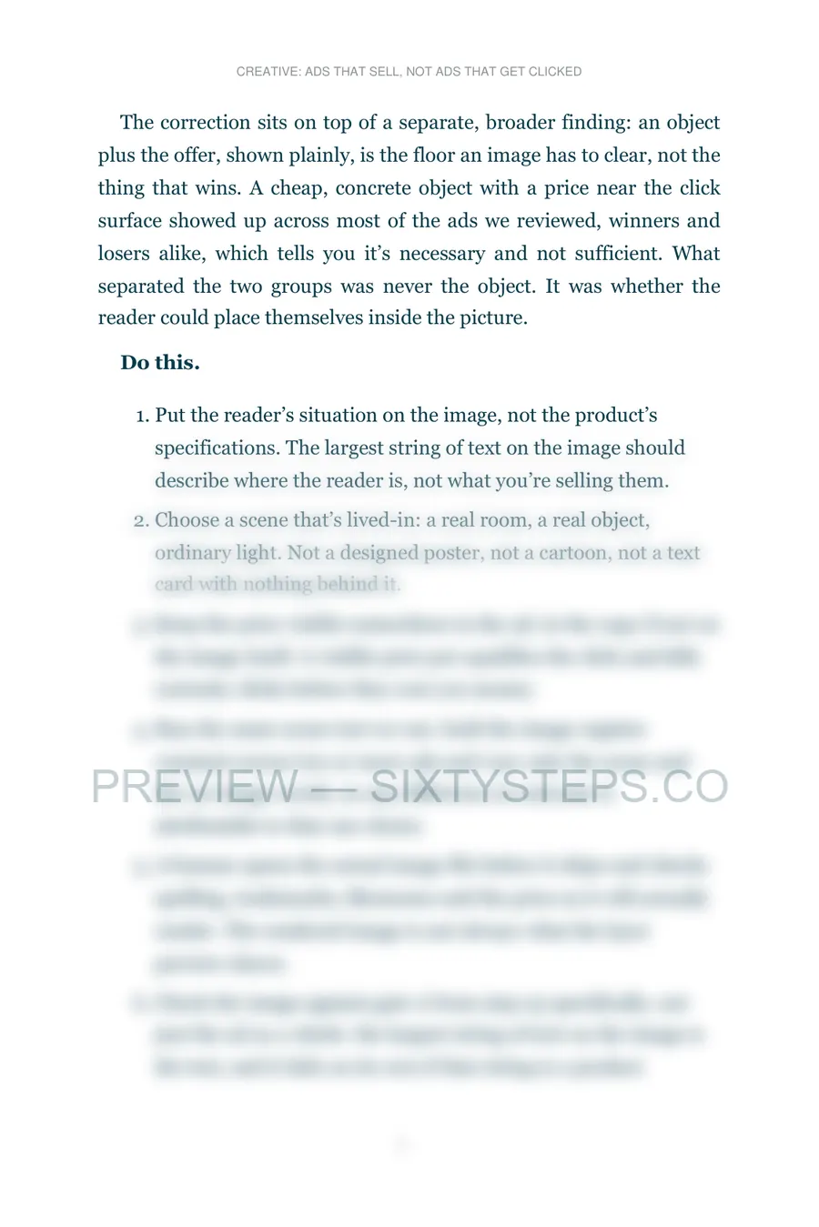 Preview page 2 from Creative: ads that sell, not ads that get clicked