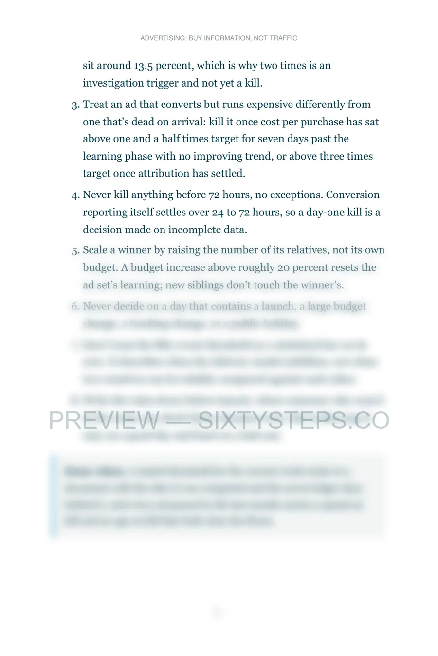 Preview page 3 from Advertising: buy information, not traffic