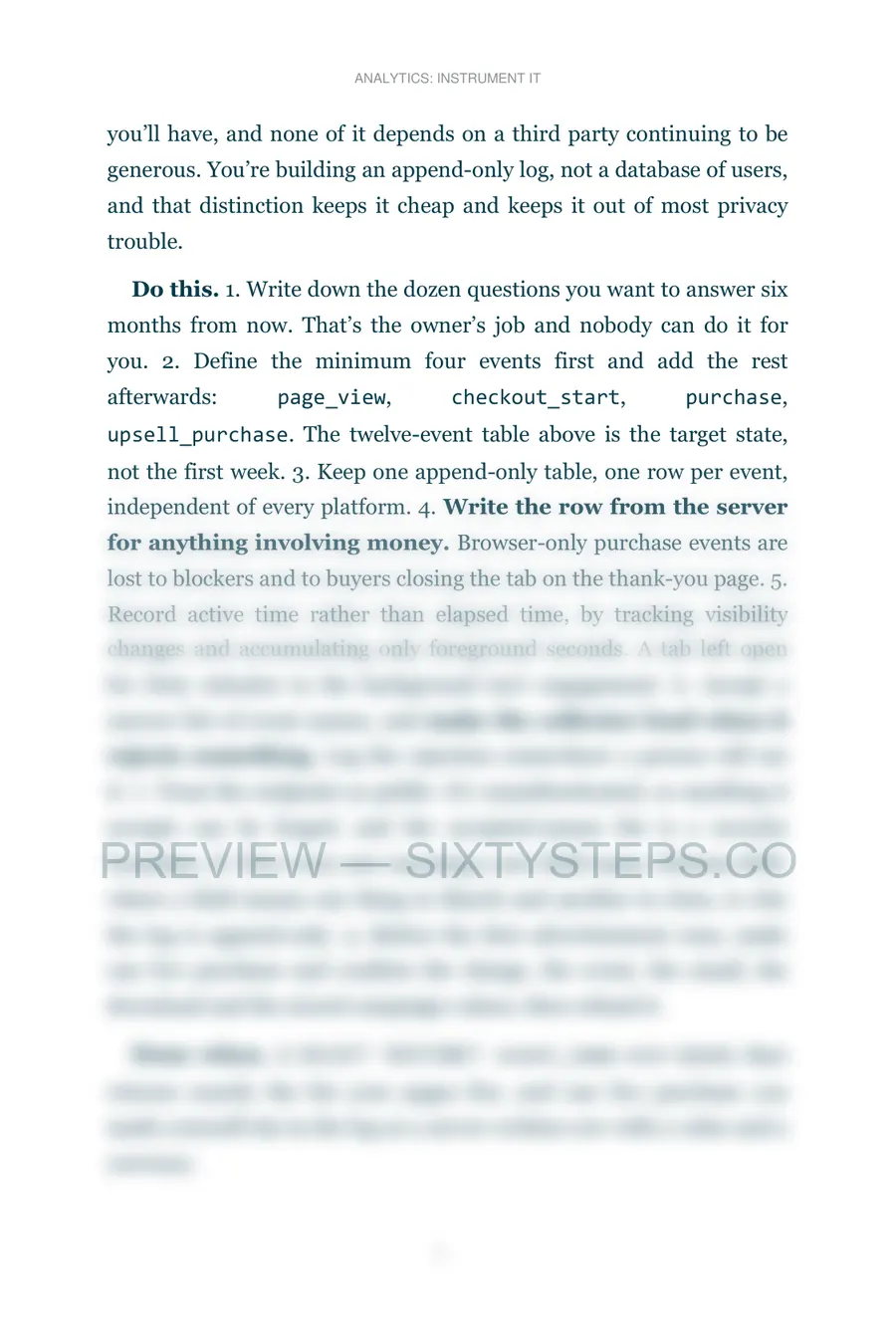 Preview page 2 from Analytics: instrument it
