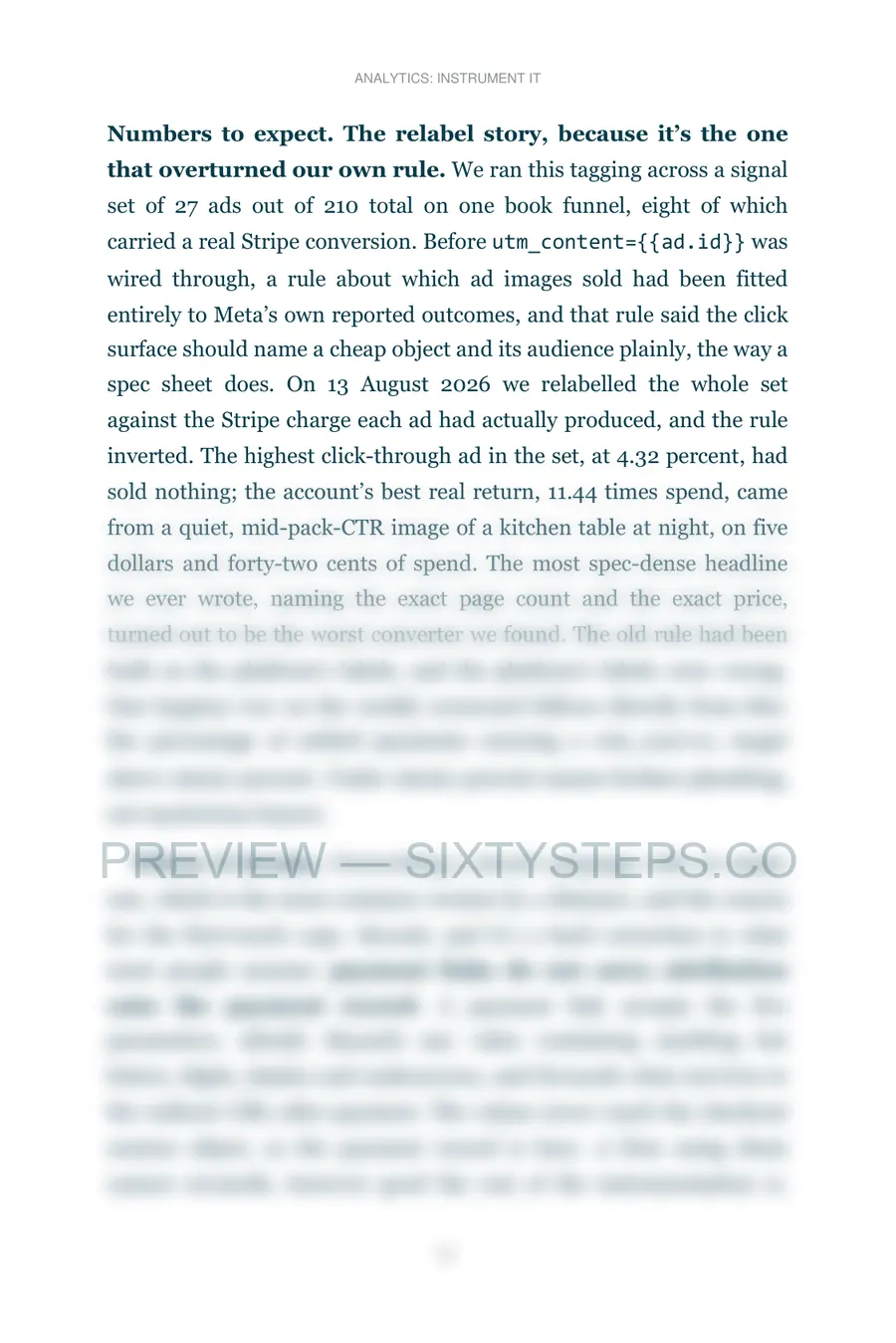 Preview page 4 from Analytics: instrument it